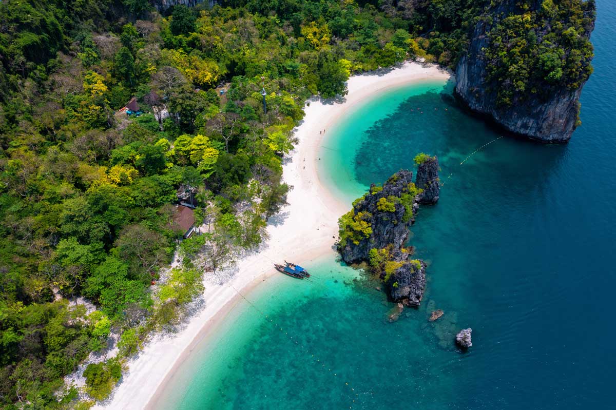 Aerial View Koh Hong Island Krabi Thailand